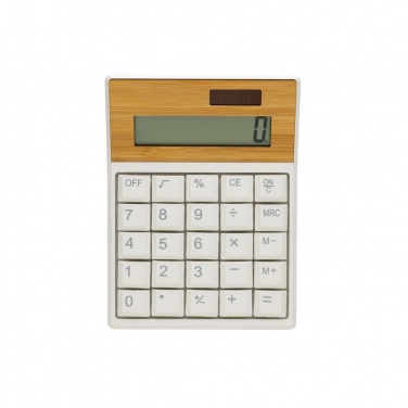 Logo trade promotional items image of: Utah RCS recycled plastic and  bamboo calculator
